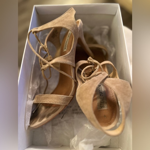 Tan Lace Up Heels - Picture 2 of 4